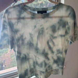 Merino Wool Banana Republic Blue Tie Dye Short Sleeve Top